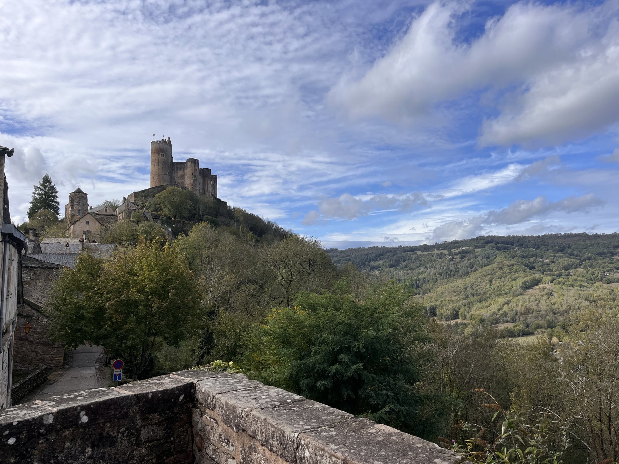 Najac castle above the valley